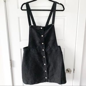 H&M overall dress - Black “suede” NWT